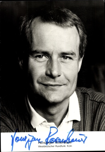Postcard TV presenter Hansjürgen Rosenbauer, WDR broadcast Cologne