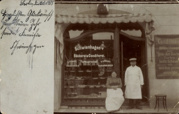zdjęcie KP Berlin Prenzlauer Berg, Piekarnia i Cukiernia Schwienhagen, Gaudystraße 1, Zionskirchstr. 2
