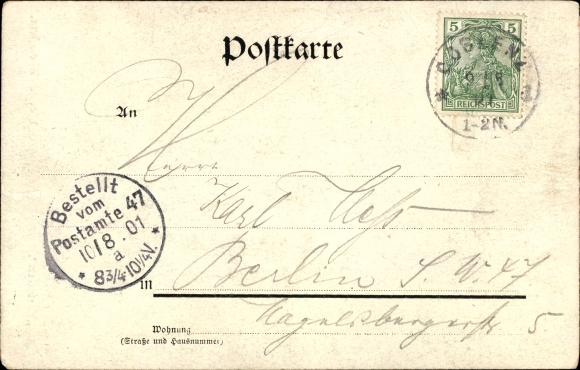 Artist Postcard Trechtingshausen am Rhein, Rheinstein Castle