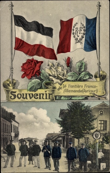 Postcard Avricourt German Deutsch Avricourt Meurthe et Moselle, Franco-German border