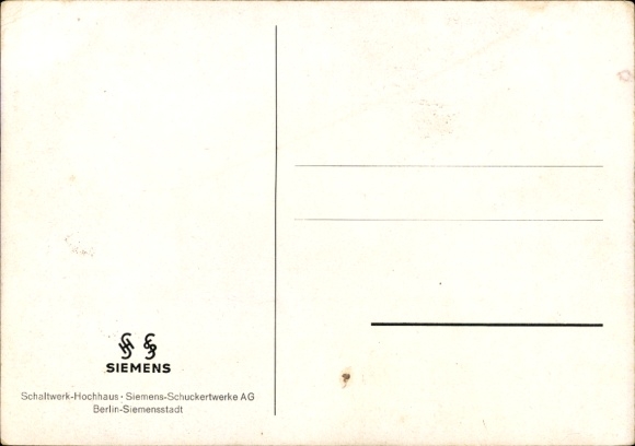 Postcard Berlin Spandau Siemensstadt, Siemens-Schuckertwerke AG, Schaltwerk, night