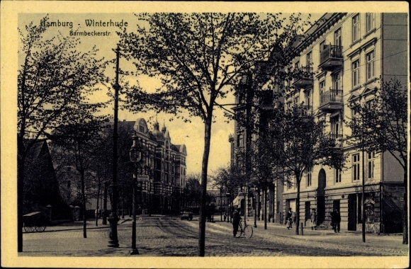 Ak Hamburg Nord Winterhude, Barmbekerstraße