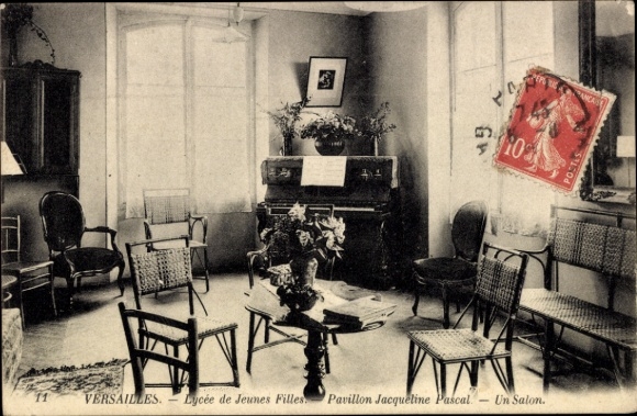 Ak Versailles Yvelines,  Lycée de Jeunes Filles, Pavillon Jacqueline Pascal, Salon