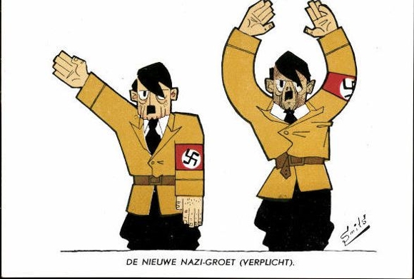 10 old PCs Anti Hitler, artist Smits, various caricatures