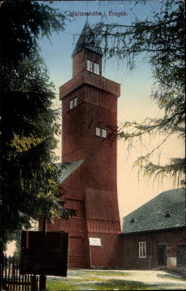 Ak Geyer im Erzgebirge Sachsen, Geierturm auf der Waltershöhe