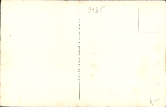 Postcard Burkhardtsdorf in the Ore Mountains, greetings from the broom tavern, poem
