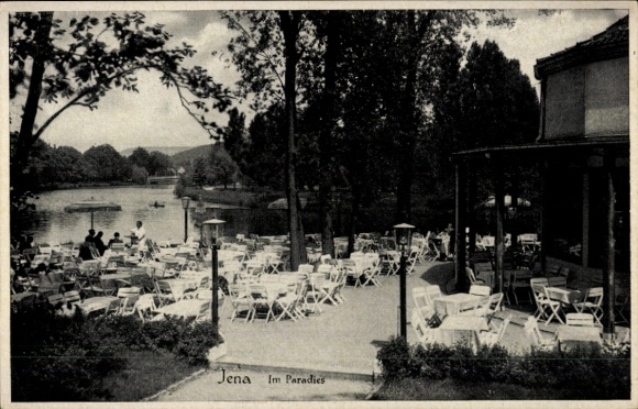 Ak Jena in Thüringen, Paradies, Restaurant