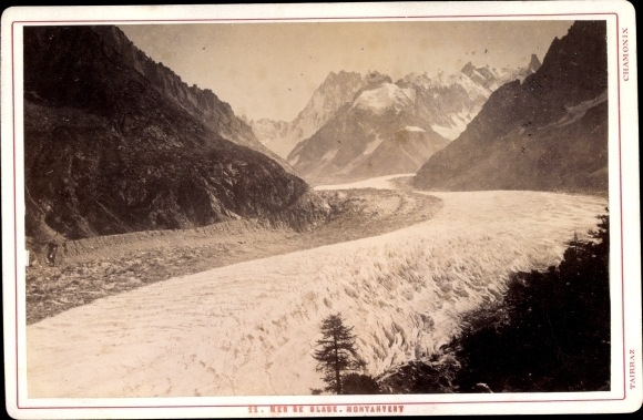 Kabinett Photo Chamonix Mont Blanc Haute Savoie, Montanvert Glacier, Mer de Glace