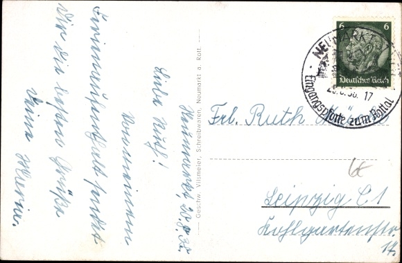 Postcard Neumarkt Sankt Veit in the district of Mühldorf am Inn, part of the village