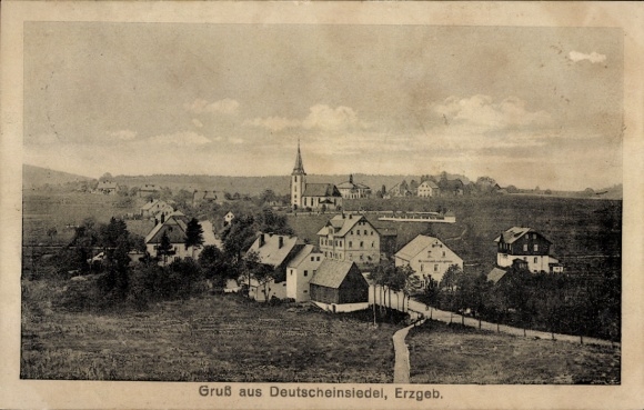 Ak Deutscheinsiedel Deutschneudorf in het Ertsgebergte, algemeen uitzicht