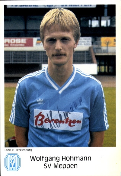 Autogrammkarte Fußballer Wolfgang Hohmann, SV Meppen, Autogramm