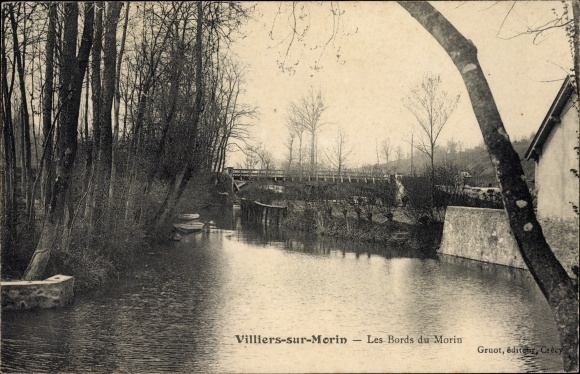 Ak Villiers sur Morin Seine et Marne, Les Bords du Morin