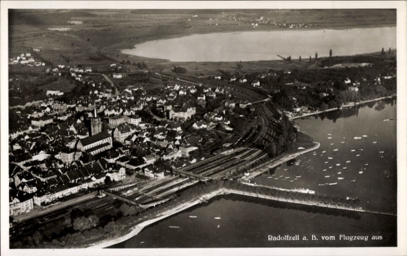 Ak Radolfzell am Bodensee, luchtfoto