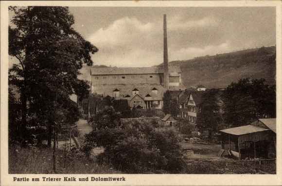Postcard Wellen on the Moselle, Trier Limestone, Dolomite Works