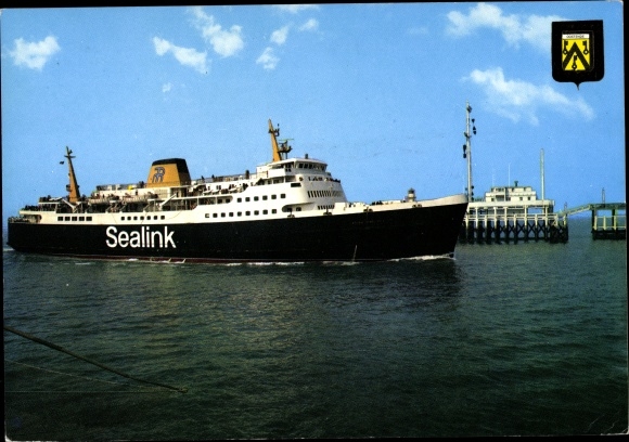 Ak Oostende West-Vlaanderen, veerpont, autoveerboot, Sealink