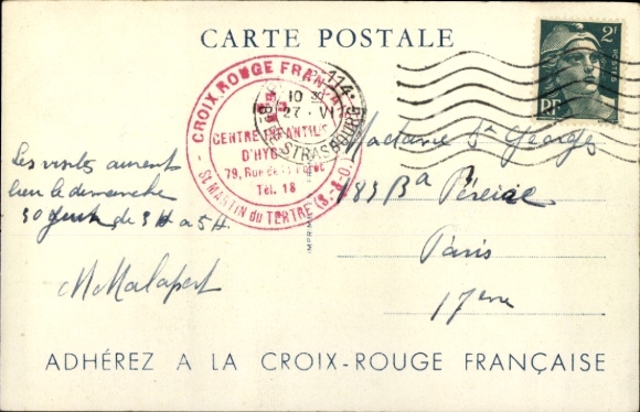 Artist Postcard French Red Cross, For the very little ones