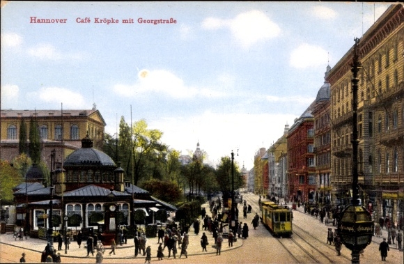 Ak Hannover in Niedersachsen, Café Kröpke, Georgstraße