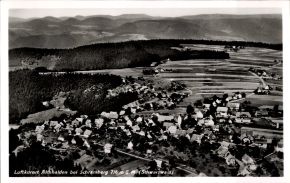 Ak Aichhalden im Schwarzwald, Fliegeraufnahme