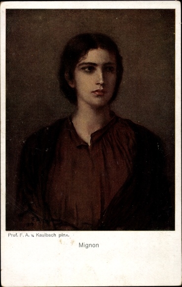 Artist PC Kaulbach, Friedrich August von, Mignon, female portrait