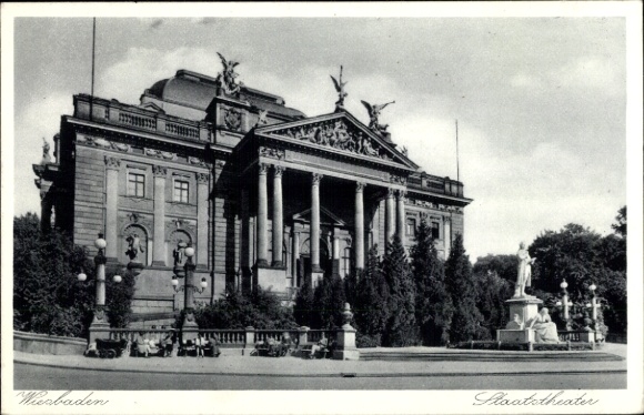 Ak Wiesbaden in Hessen, Staatstheater