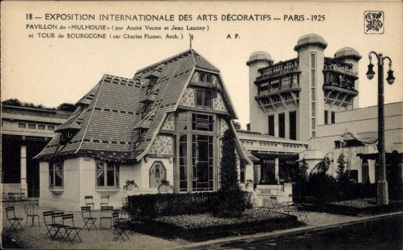 Postcard Paris France, International Exhibition of Decorative Arts 1925, Mulhouse Pavilion