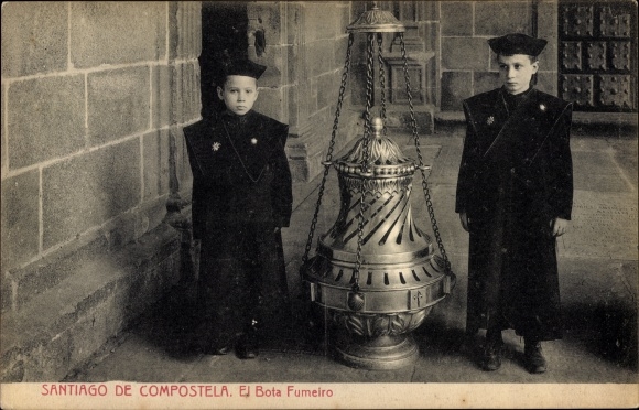 Ak Santiago de Compostela Galicien Spanien, El Bota Fumeiro