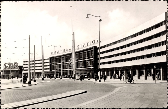 Ansichtkaart Overschie Rotterdam Zuid Holland, Centraal Station