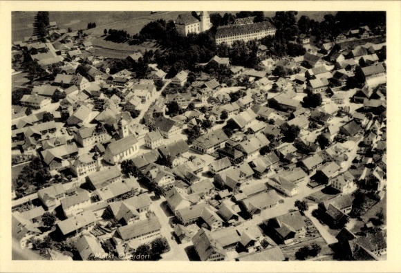 Postcard Markt Oberdorf Marktoberdorf in Allgäu, aerial photograph