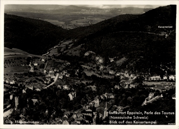 Postcard Eppstein im Taunus, aerial photograph