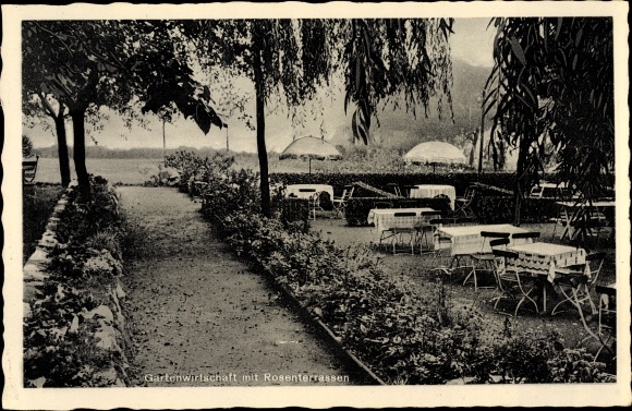 Postcard Langern Werne in Westphalia, coffee restaurant with a beautiful view