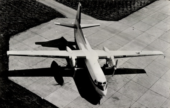 Postcard Dutch airliner Fokker F-27
