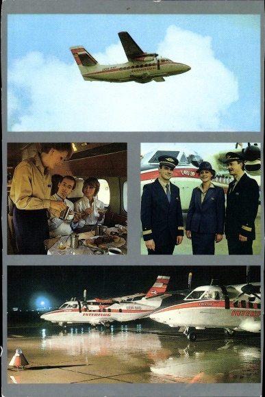 KP niemiecki samolot pasażerski, Interflug, stewardessa, pilot