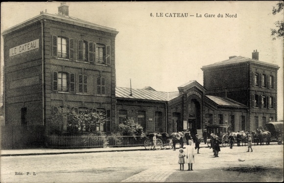 Postcard Le Cateau Cambresis North, The North Station
