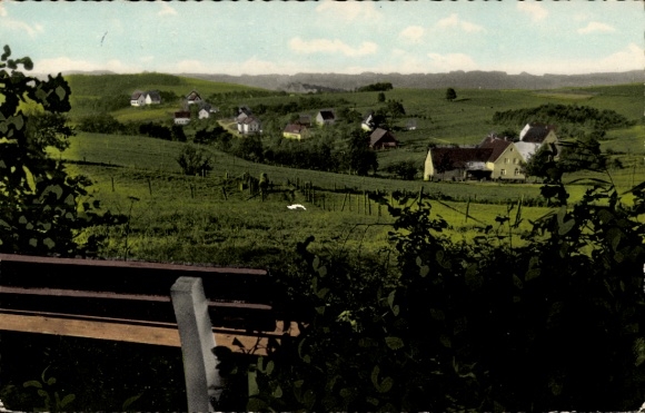 Postcard Meiswinkel Reichshof in the Oberbergischer Kreis, view of Meiswinkel with half-timbered houses, dah...