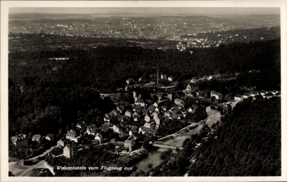 Postcard Weißenstein Pforzheim in the Black Forest, aerial photograph