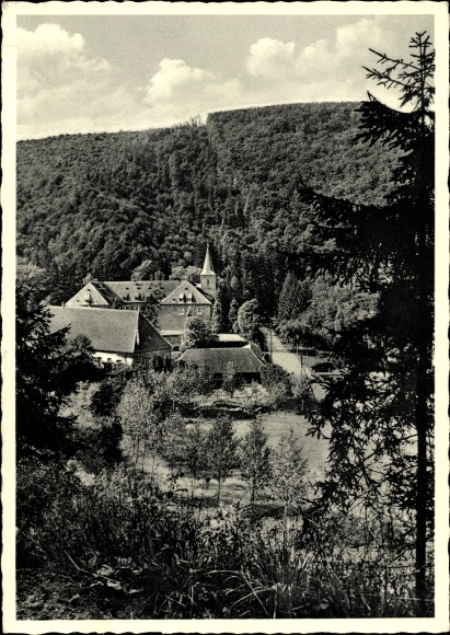 Postcard Treis Karden on the Moselle, oblate monastery Maria Engelport