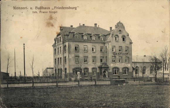 Ak Niederlössnitz Radebeul Sachsen, Konzert- und Ballhaus Zur Friedensburg, Franz Siegel