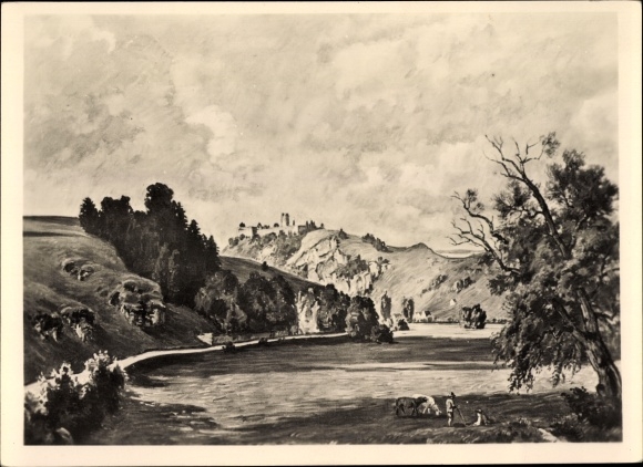 Artist PC Bayerlein, Fritz, Kallmünz in the district of Regensburg Oberpfalz, Kallmünz Castle, HDK 503