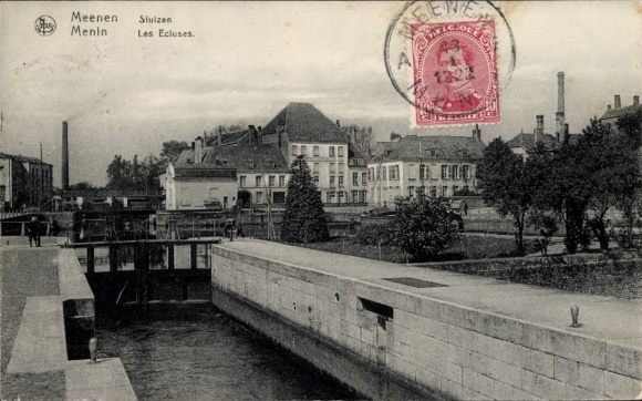 Ak Menin Menen Meenen Lys Westflandern, Schleuse