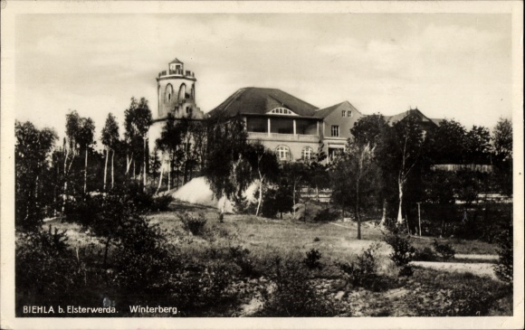 Postcard Biehla Elsterwerda in Brandenburg, Winterberg, accommodation house