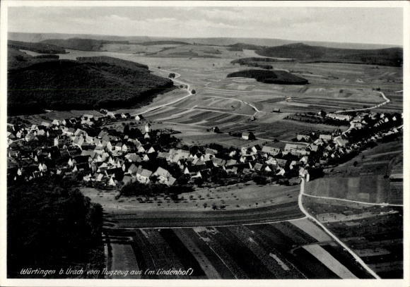 Postcard Würtingen St. Johann Swabian Alb Württemberg, aerial photograph