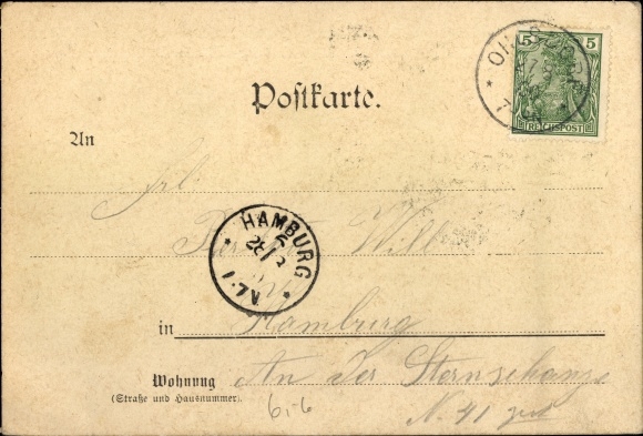 Ak Hamburg Ohlsdorf, geologische heuvel, zij-ingang, 3e kapel