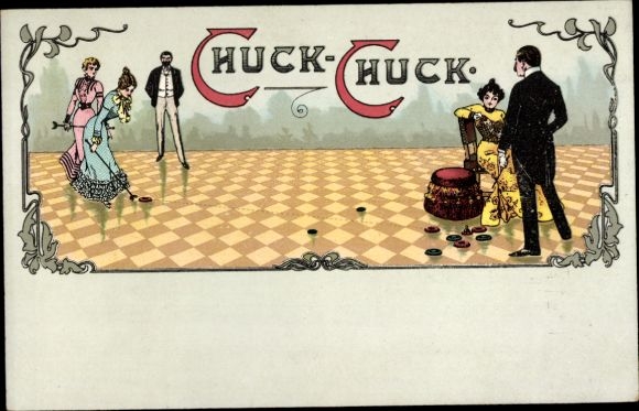 Chromo-Litho Chuck Chuck, New Room Sports Game, Sticks and Discs