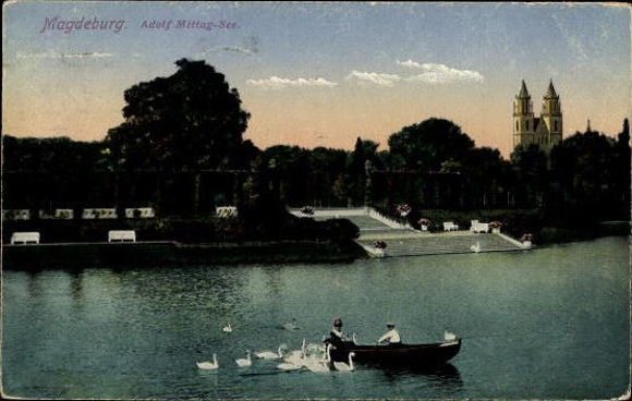 50 Ak Magdeburg Elbe, diverse Ansichten, kleinformatig