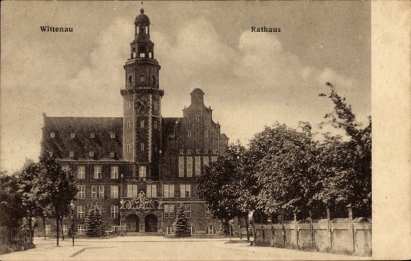 Postcard Berlin Reinickendorf Wittenau, Town Hall