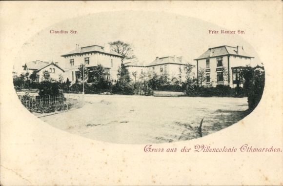 Ak Hamburg Altona Othmarschen, Historisches Gebäude, Straßenansicht, Gruss aus der Villencolonie 