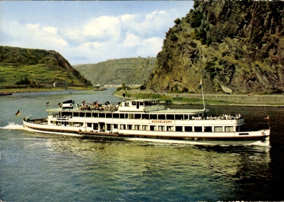 Ak Salondampfer MS Düsseldorf, Köln Düsseldorfer Deutsche Rheinschifffahrt AG