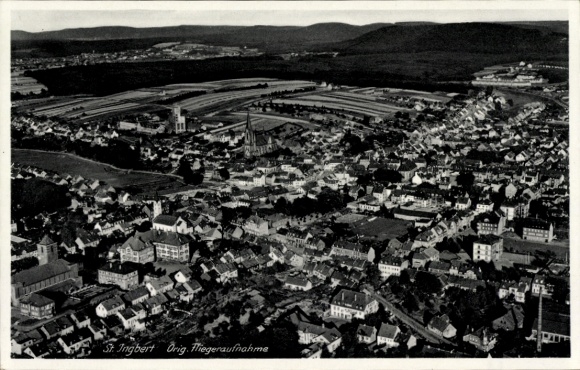 Ak St. Ingbert im Saarland,  Fliegeraufnahme