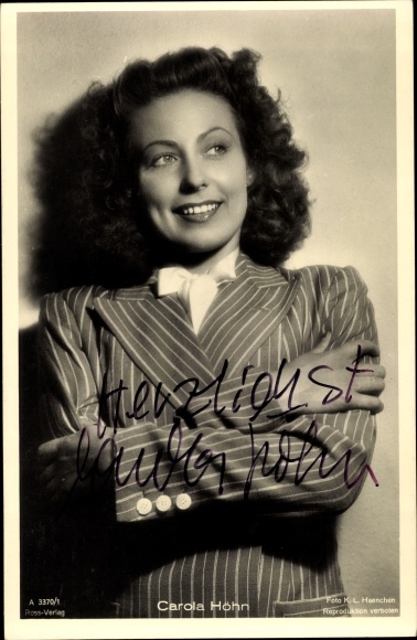 Postcard actress Carola Höhn, portrait, Ross 3370/1