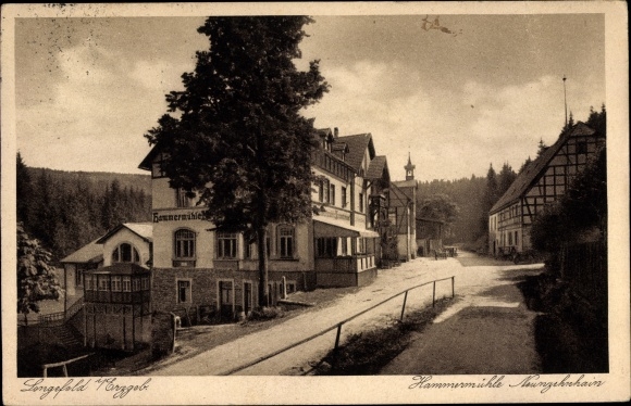 Ak Lengefeld im Erzgebirge, Hammermühle Neunzehnhain